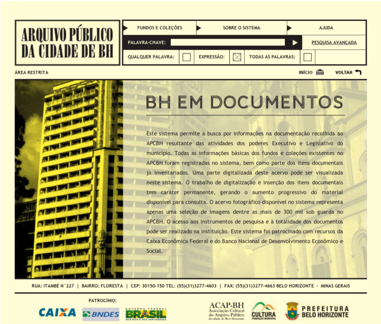 APCBH lança ferramenta de busca